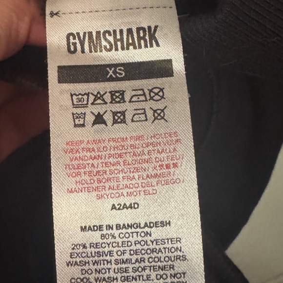 Gymshark Black Crewneck Sweatshirt Sz XS - Picture 3 of 5